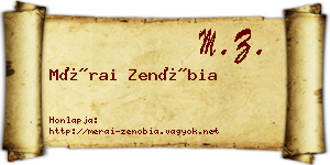Mérai Zenóbia névjegykártya