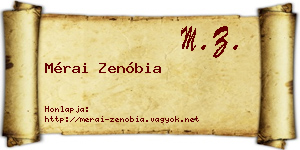 Mérai Zenóbia névjegykártya