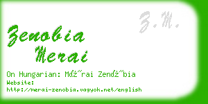 zenobia merai business card